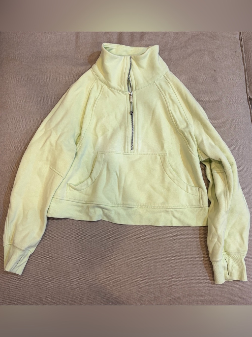 Lululemon Scuba Oversized Half-Zip Hoodie in Kohlrabi Green